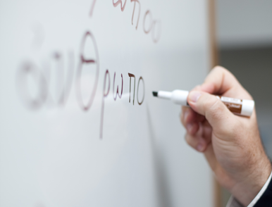 White board writing
