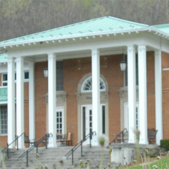 Column repair on Shott Hall (Completed)