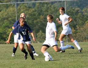 Women's soccer action, fall 2010