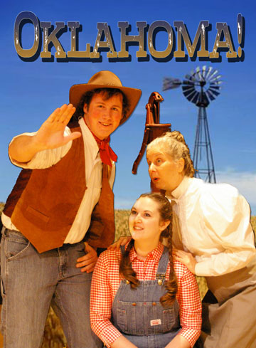 Bluefield College&rsquo;s Josh King (left), Mindy Blume (center) and Rebecca McCoy-Reese lead the cast in BC Theatre&rsquo;s presentation of Oklahoma!
